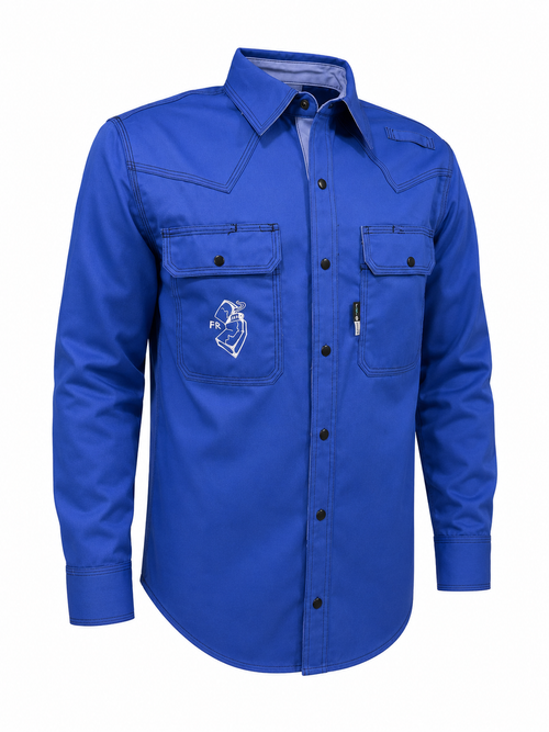 FR Western Style Button-up shirt  - Blue