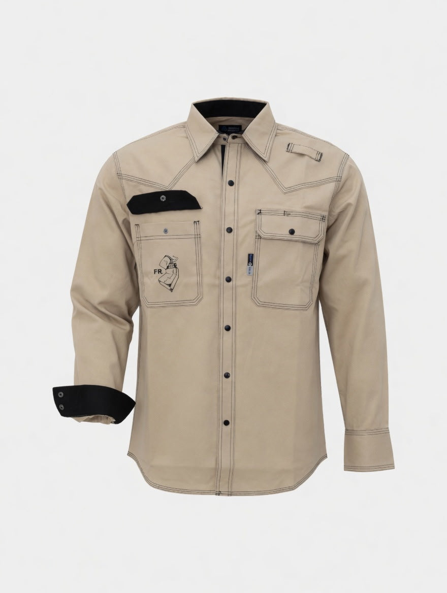 FR Western Style Button-up shirt  - Khaki