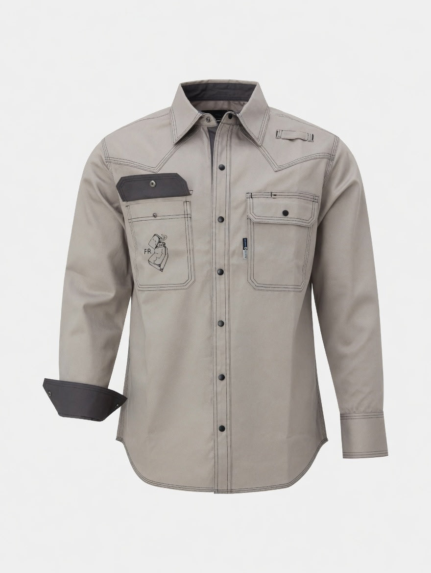 FR Western Style Button-up shirt  - Gray
