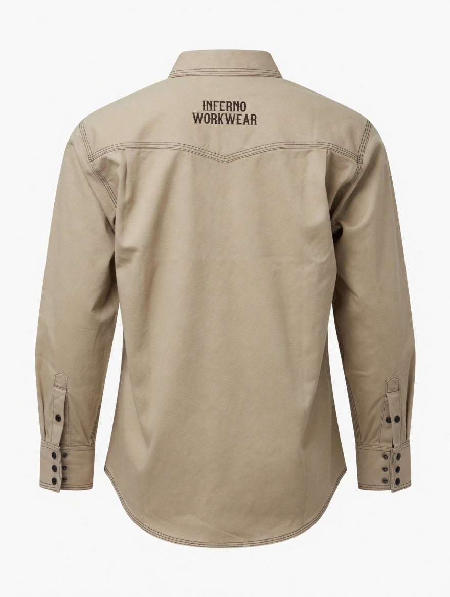 FR Western Style Button-up shirt  - Khaki